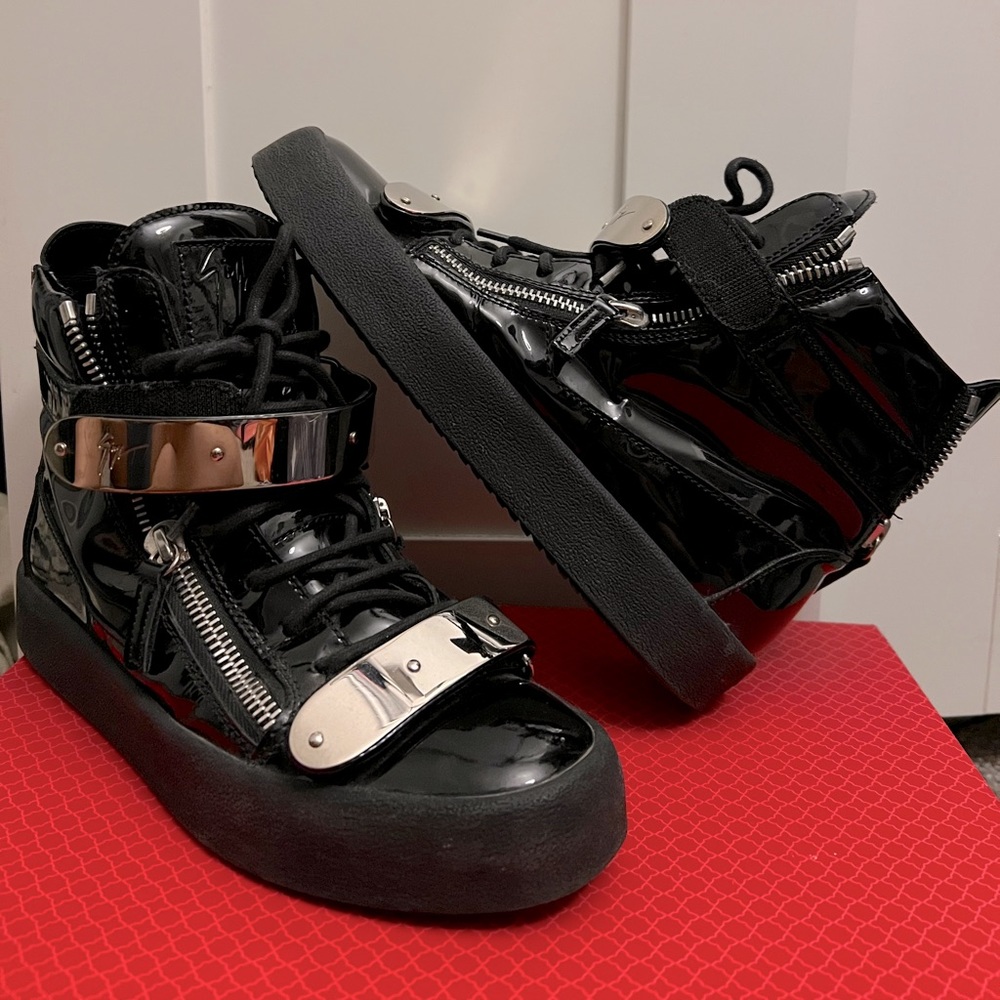 Giuseppe Zanotti Coby High-top Sneakers Black with Silver